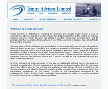 Trinity advisors Ltd website